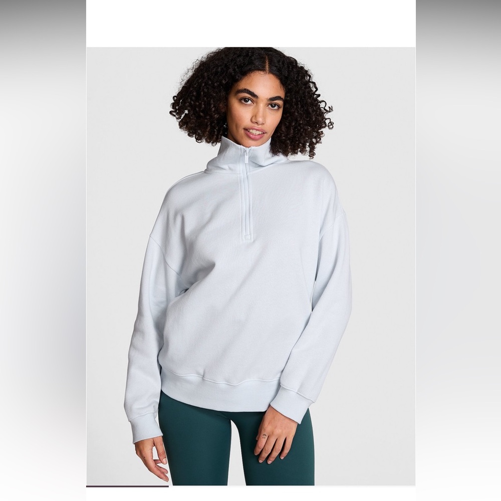 Victoria’s Secret Pink Ivy Fleece half zip sweatshirt